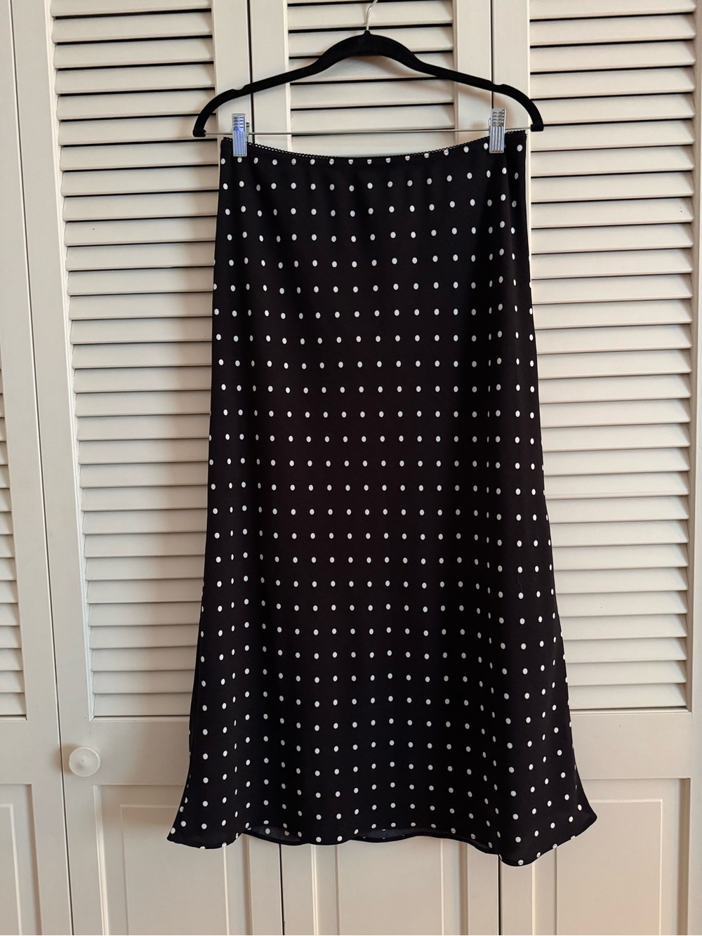 Aeropostale Black with White Polka Dot A-Line Skirt